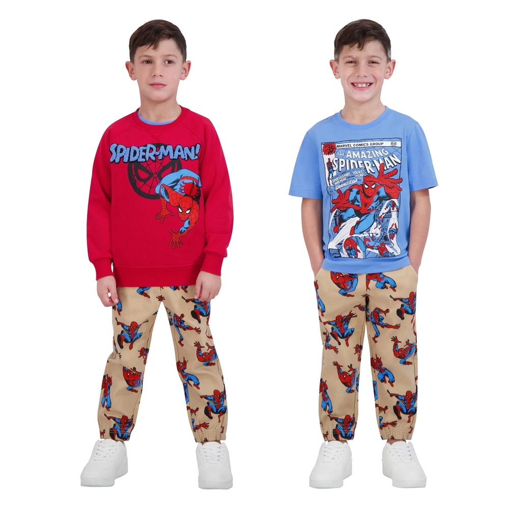 Marvel Spider-Man Red and Blue  Outfit Character Kids' 3-Piece‎ Denim Set